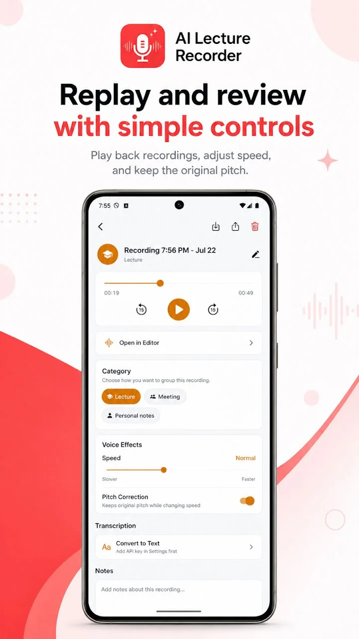 Optional AI transcription with Groq