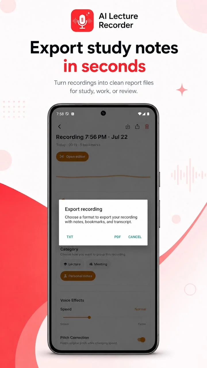 AI Lecture Recorder app screenshot 6