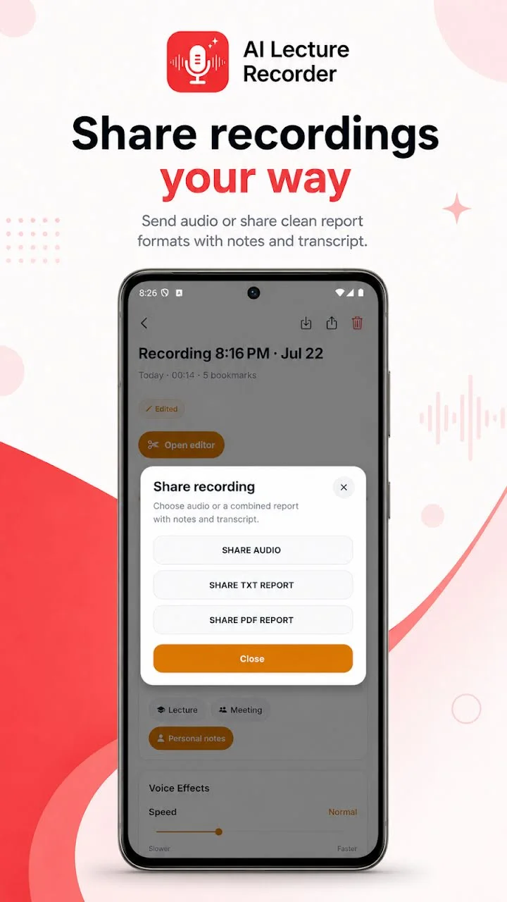 AI Lecture Recorder app screenshot 7