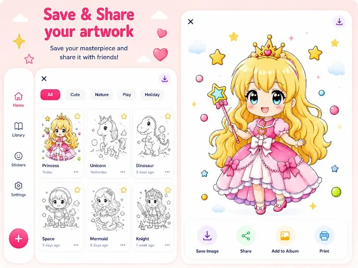 Coloring Book: Paint & Draw app screenshot 4