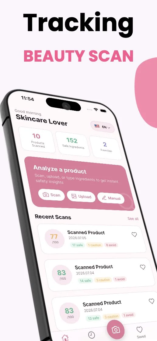 Scan beauty product ingredients