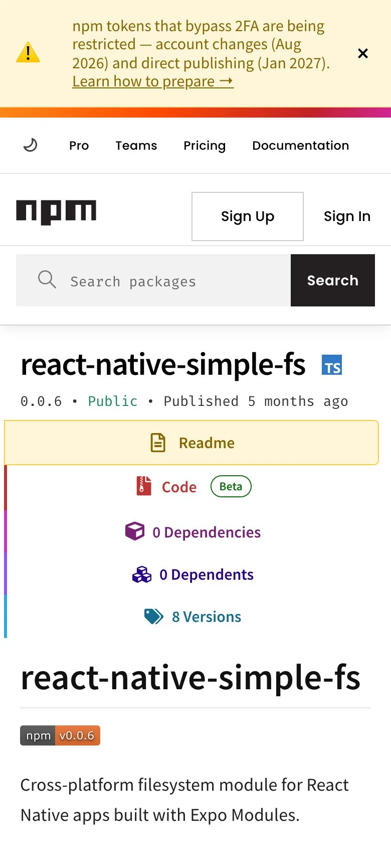 react-native-simple-fs app screenshot 5